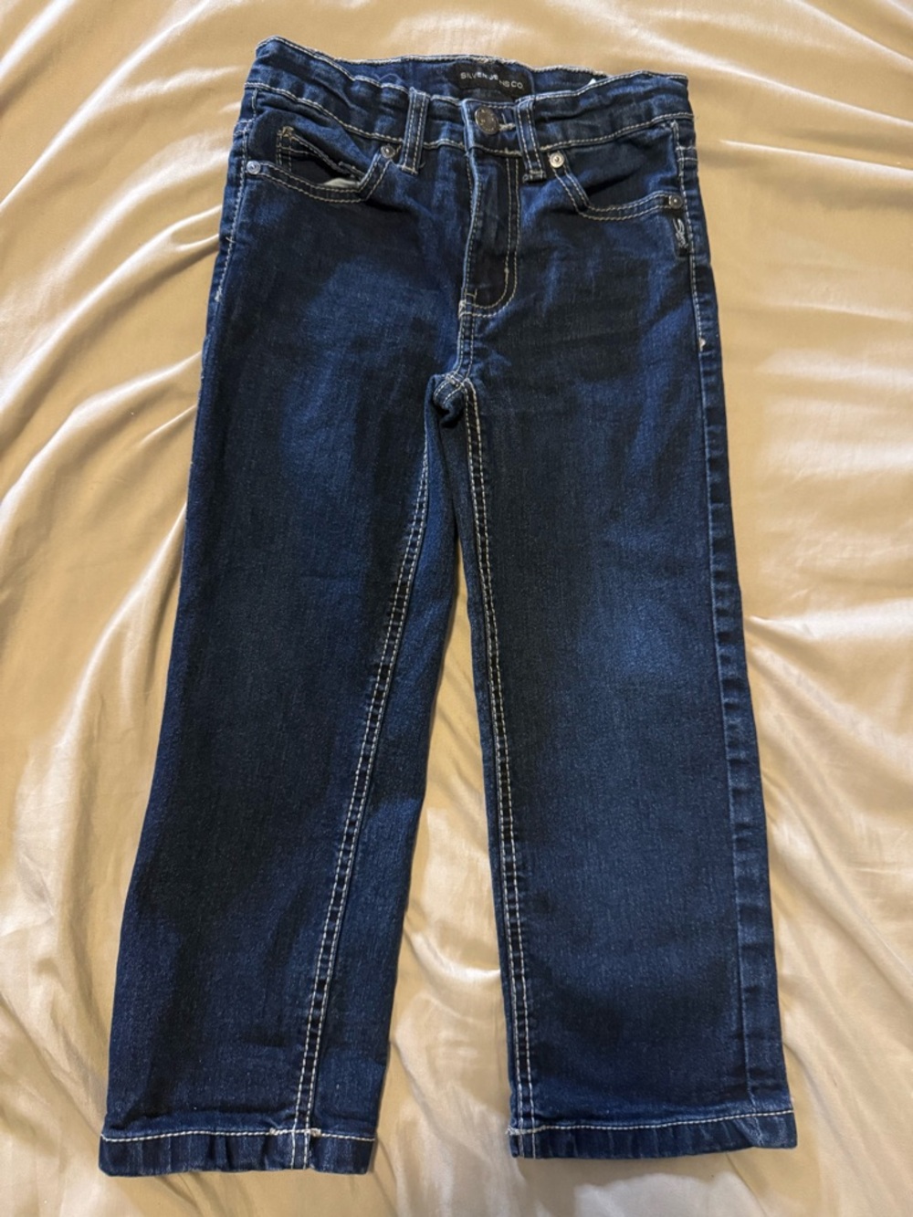 Silver Jeans Kids (4) Dark Blue Straight Leg Garret Jeans